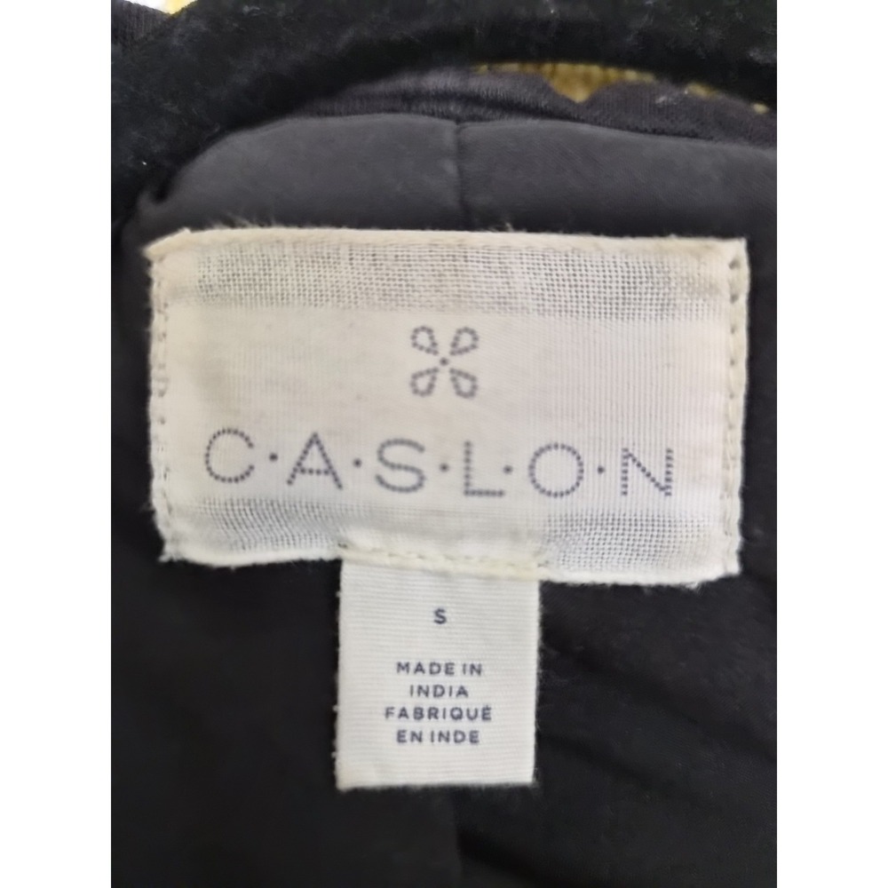 Caslon 100% Leather Moto Jacket With Removable hoodie In Black size S - Picture 10 of 16